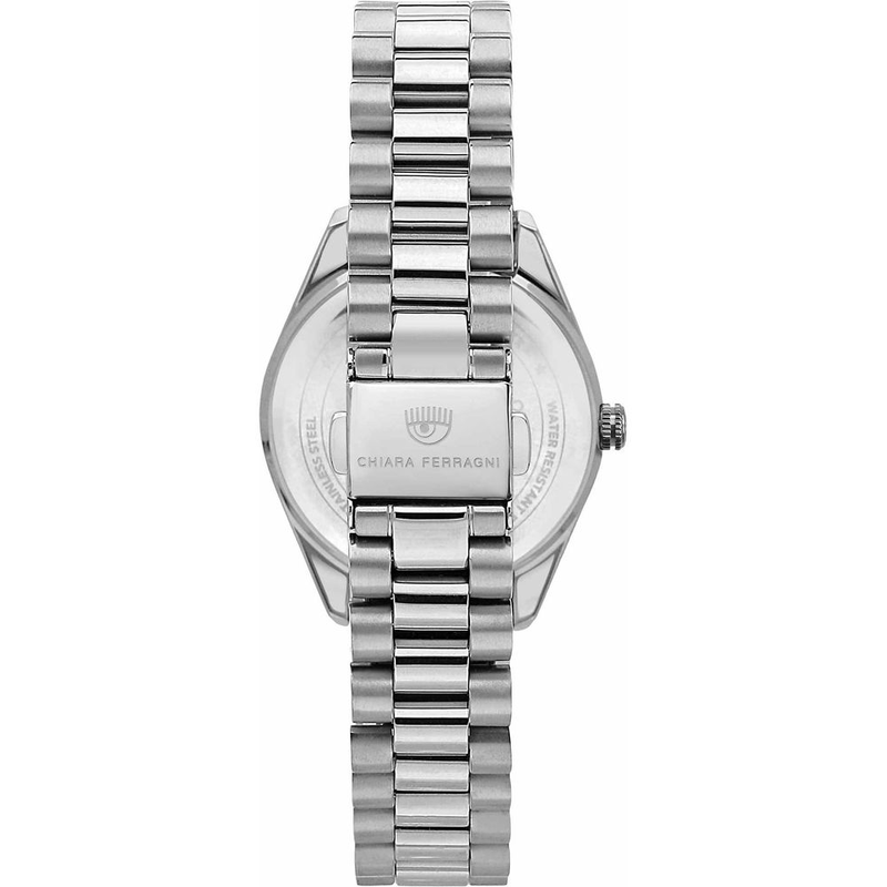 Silver stainless steel dress watch-null