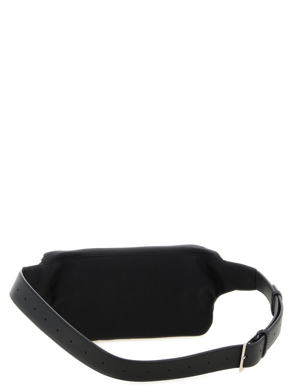 Black lamb leather crossbody bag-null