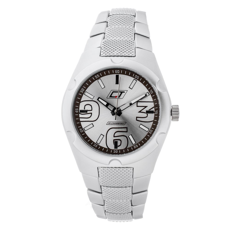 Silver stainless steel dress watch-null