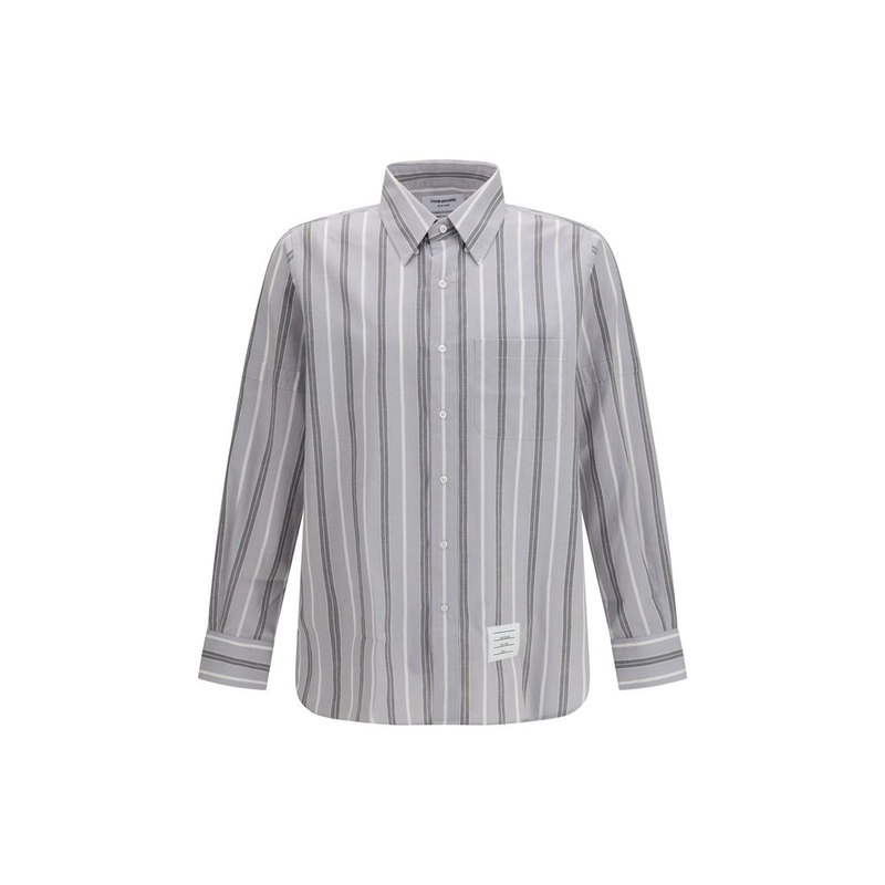 Gray cotton shirt-null