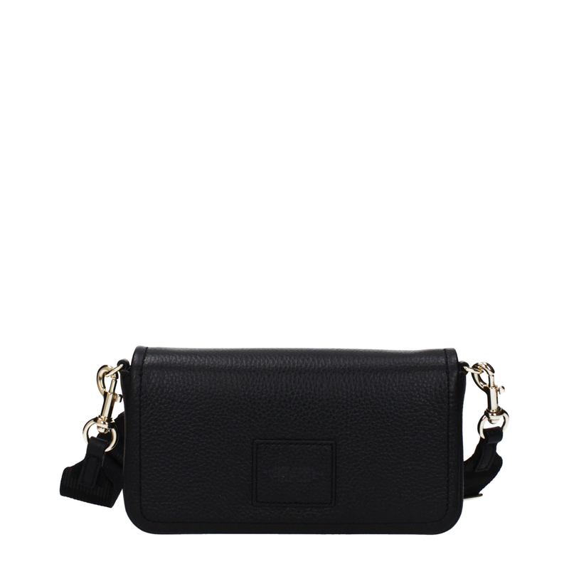 Black leather crossbody bag-null