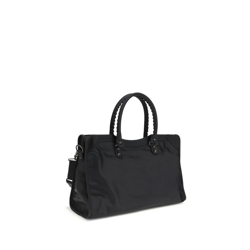 Black polyamide handbag-null