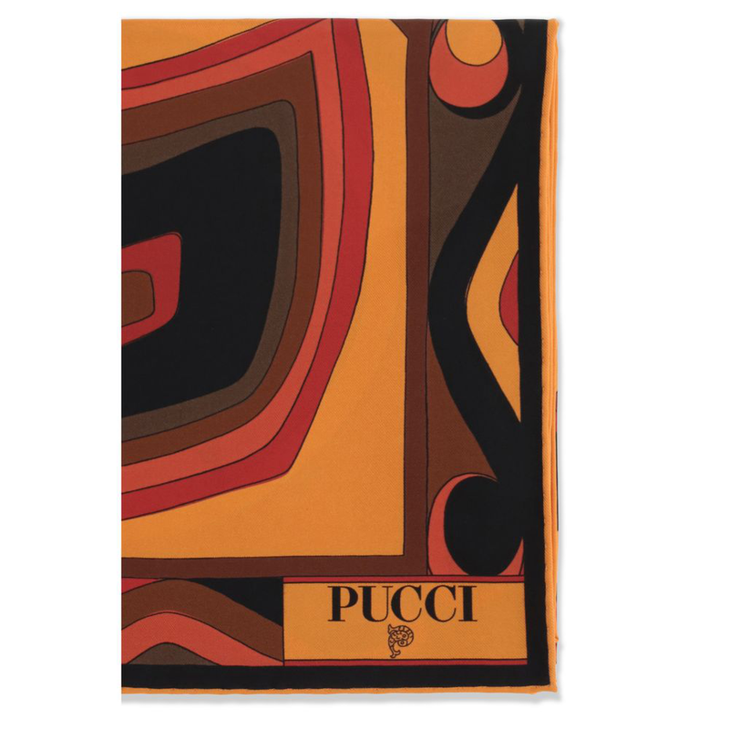 Orange silk scarf-null