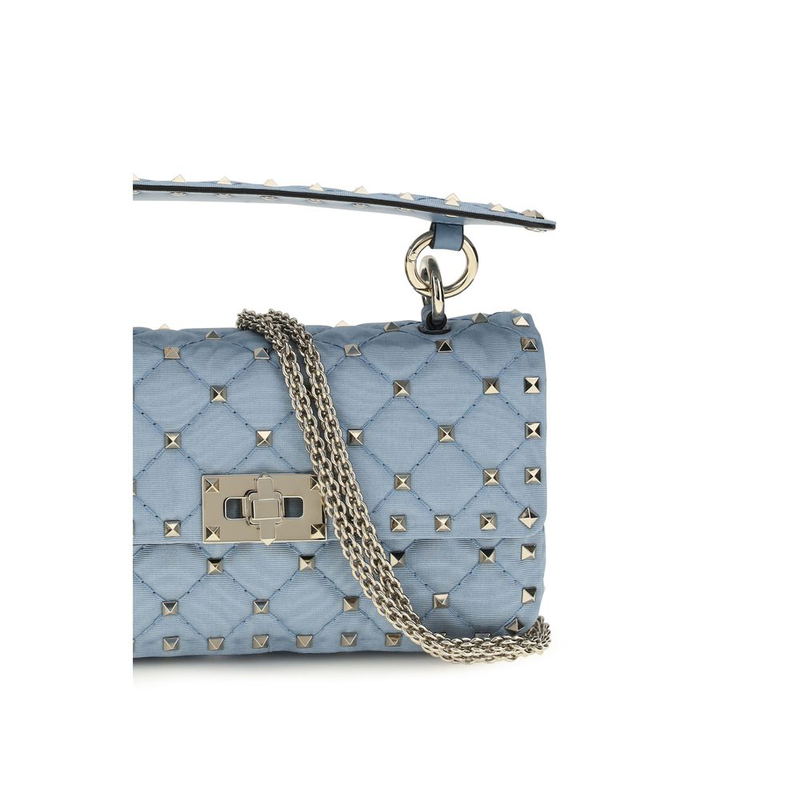 Blue viscose shoulder bag-null