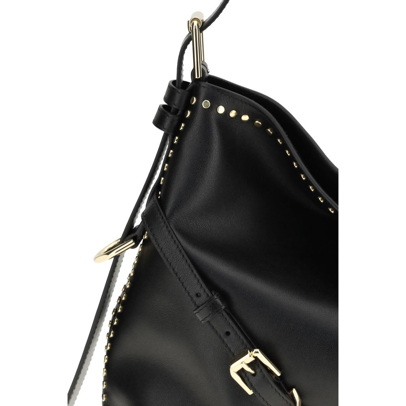 Black calf leather bos taurus shoulder bag-null