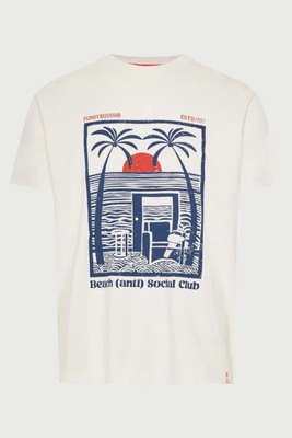 T-shirt km with print - funky buddha, Off White, medium