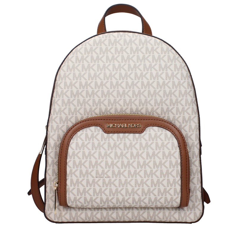 Beige fabric backpack-null