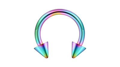 Surgical steel septum cone rainbow, , medium