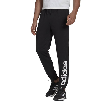 Essentials French Terry Tapered Cuff Logo Joggers, Black, medium