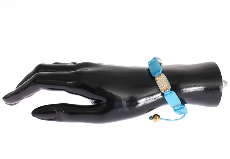 Cz opal 18k gold 925 bracelet-null