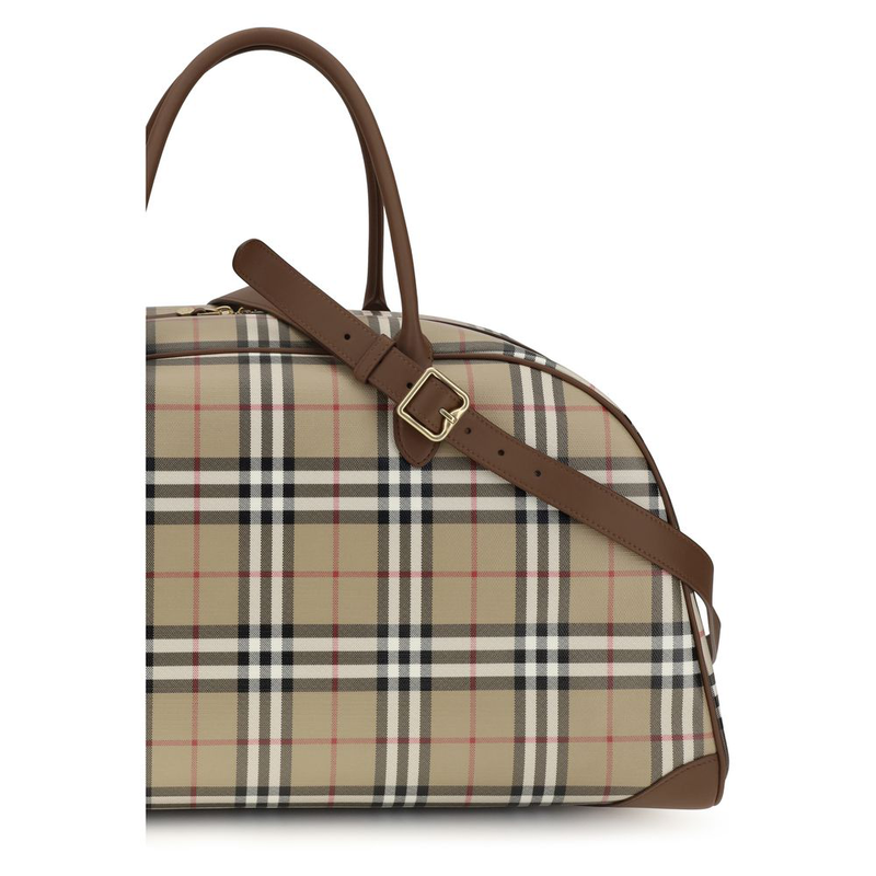 Beige cotton shoulder bag-null