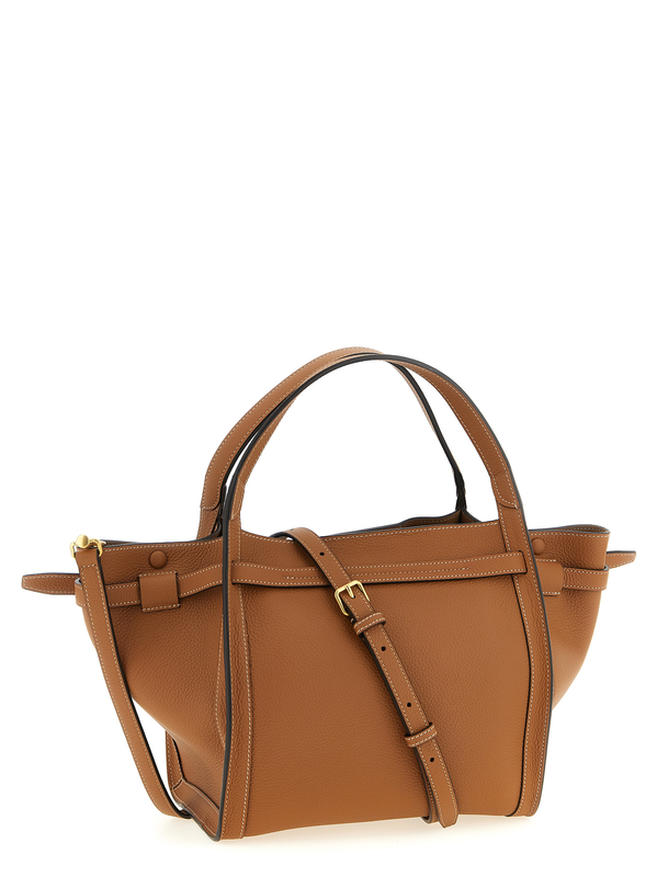 Brown calfskin tote bag-null