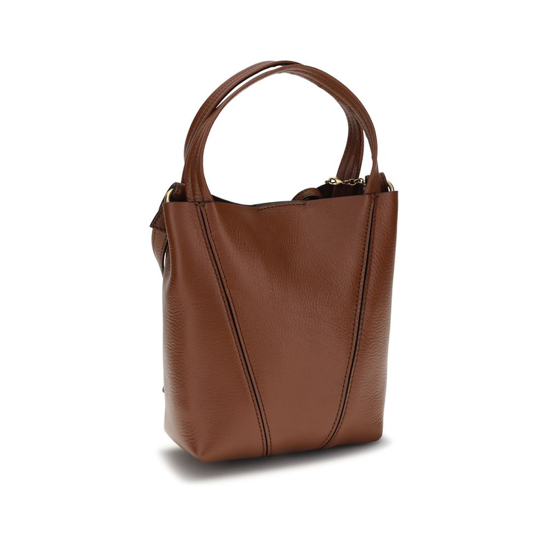 Brown calf leather bos taurus shoulder bag-null