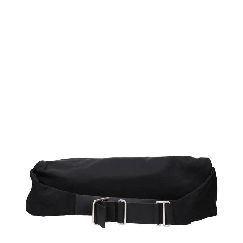 Black fabric backpack-null