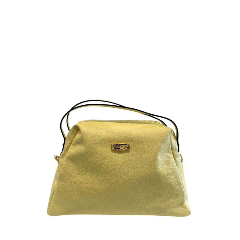 Yellow leather women shoulder bag-null