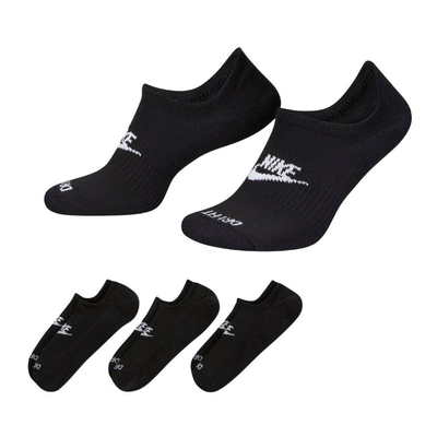 Everyday plus chshioned footie 3-pairs socks, Black / White, medium