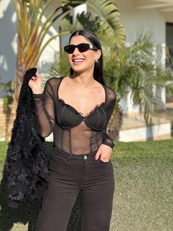 Bodysuit tulle long sleeve image number null