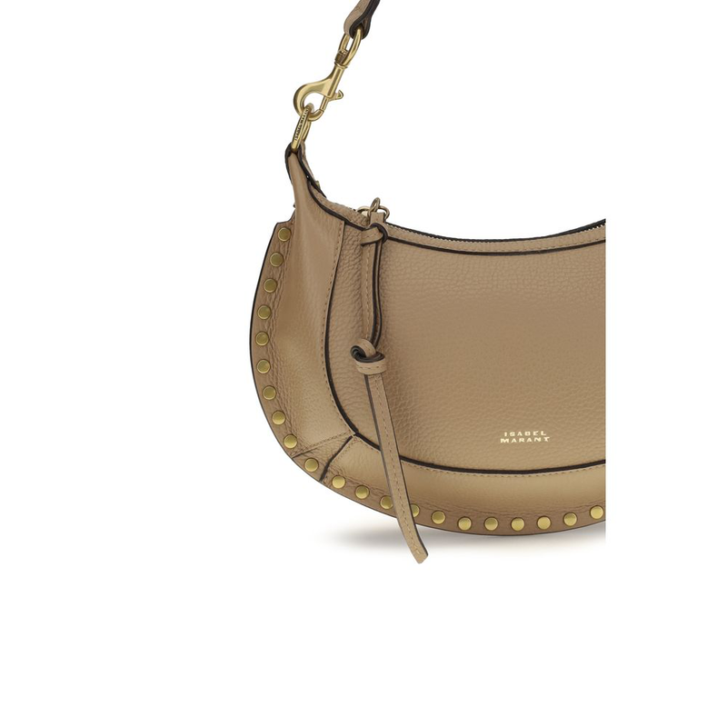Beige calf leather bos taurus shoulder bag-null