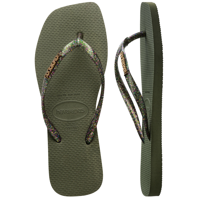 Havaianas slim square logo metallic-null