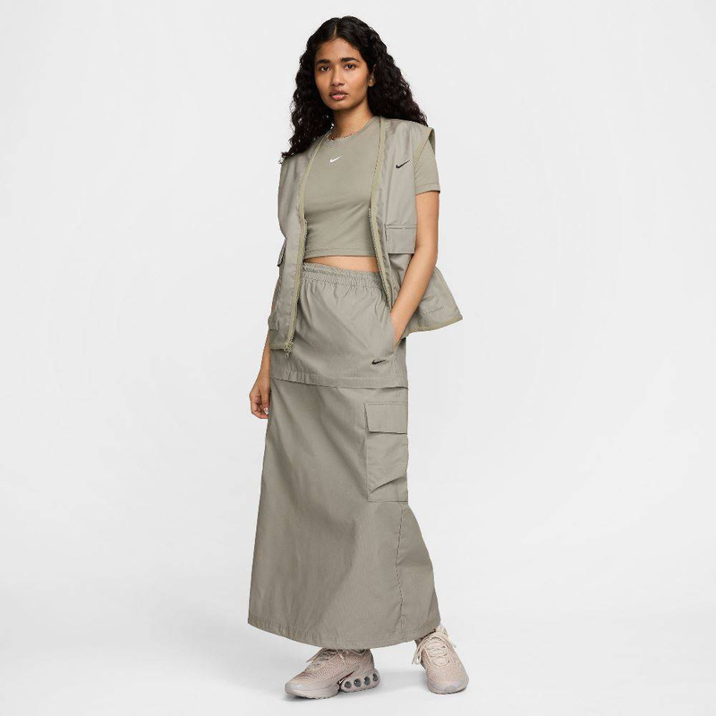 Nike sportswear essentials mid-rise woven skirt-null