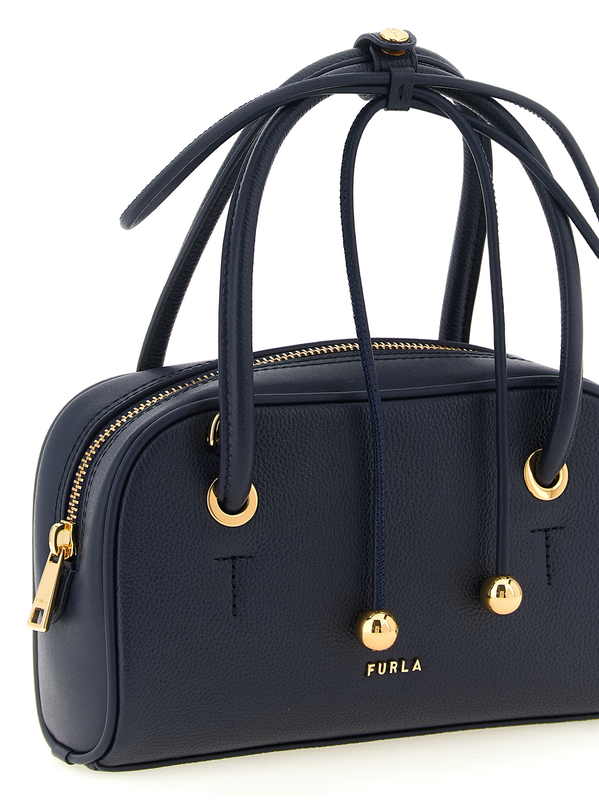 Blue calfskin handbag-null