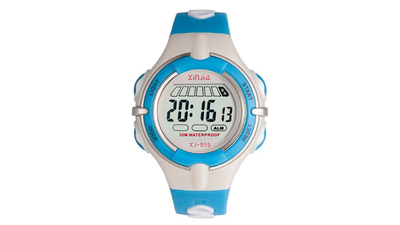 Blue & grey digital watch &ndash; 30m water resistant, , medium