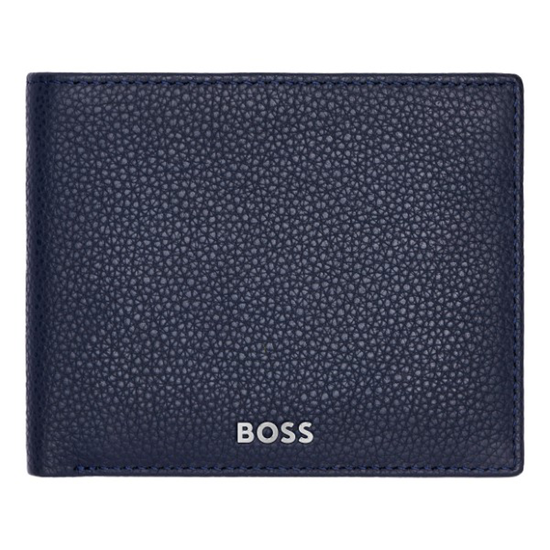Boss wallet with flap classic grained navy image number null