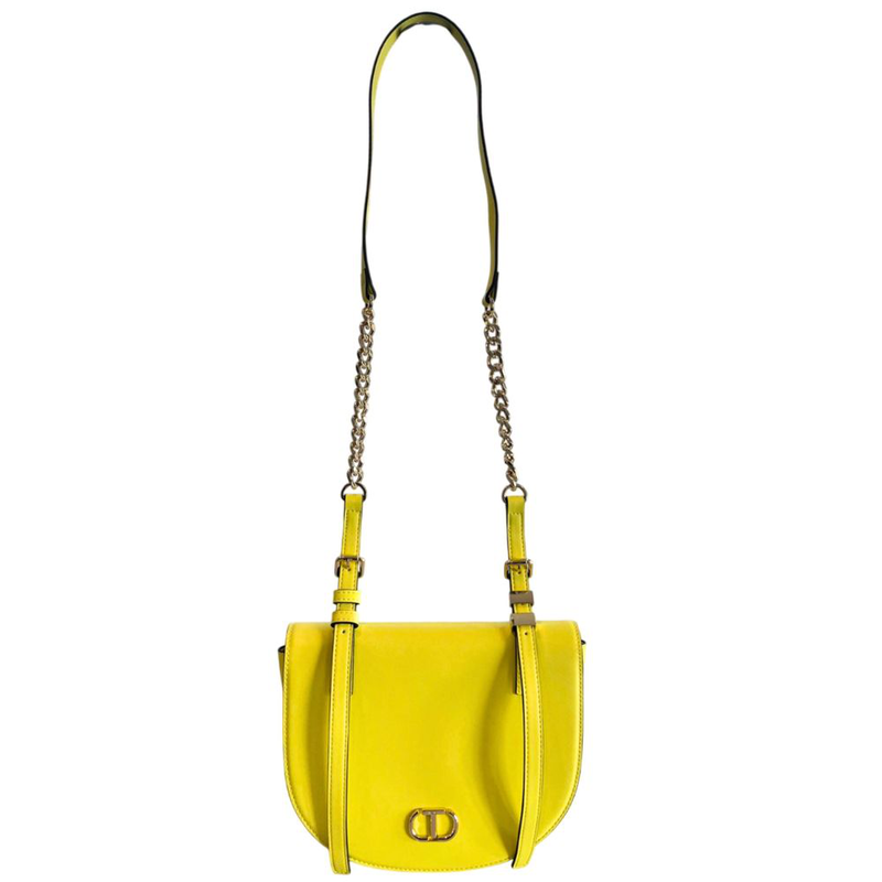Yellow pu women crossbody bag-null