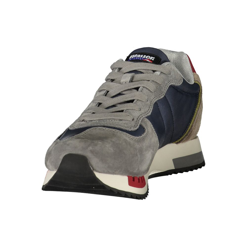 Blue polyurethane men's sneaker-null