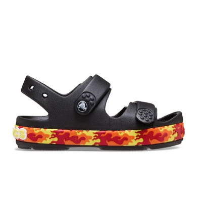 Crocband cruiser flames sandal kids, Black / Red, medium