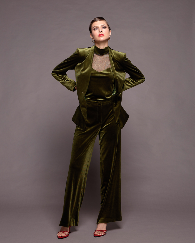 Blazer velvet jacket image number null