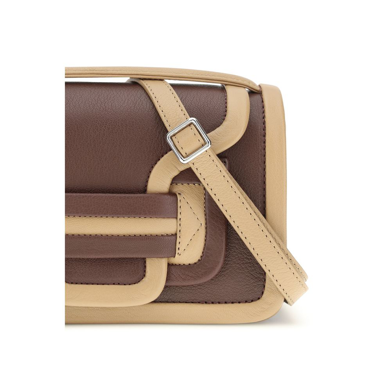 Brown calf leather bos taurus shoulder bag-null