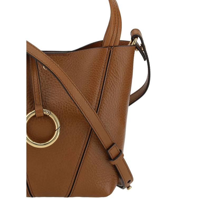 Brown calf leather bos taurus shoulder bag-null