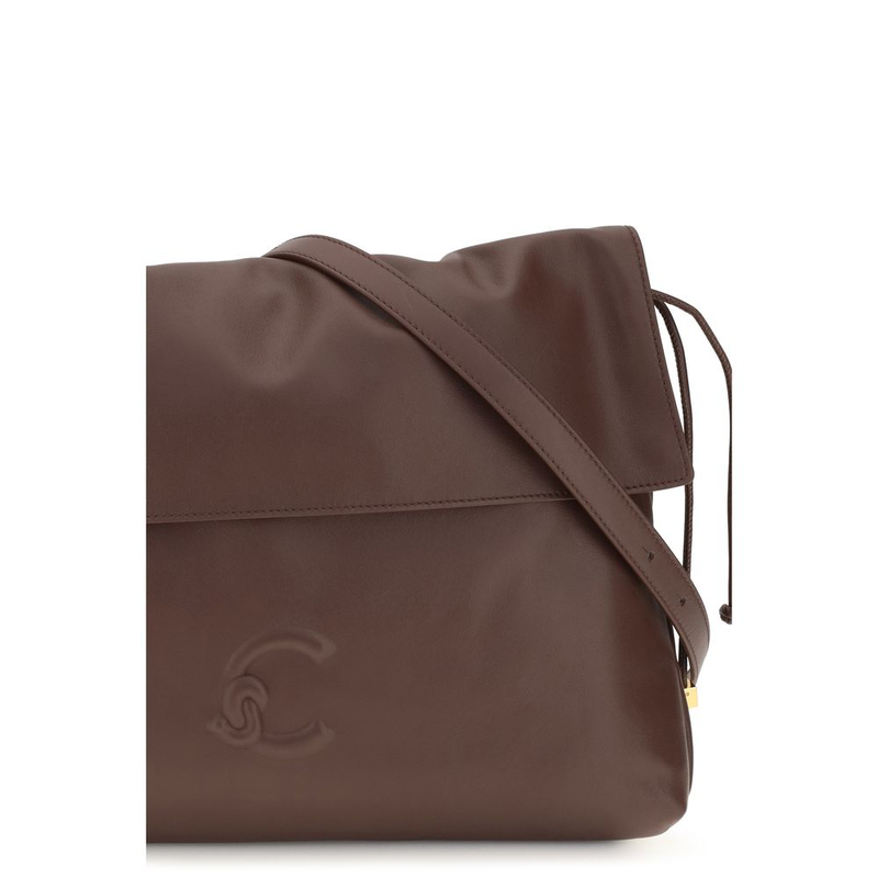 Brown calf leather bos taurus shoulder bag-null
