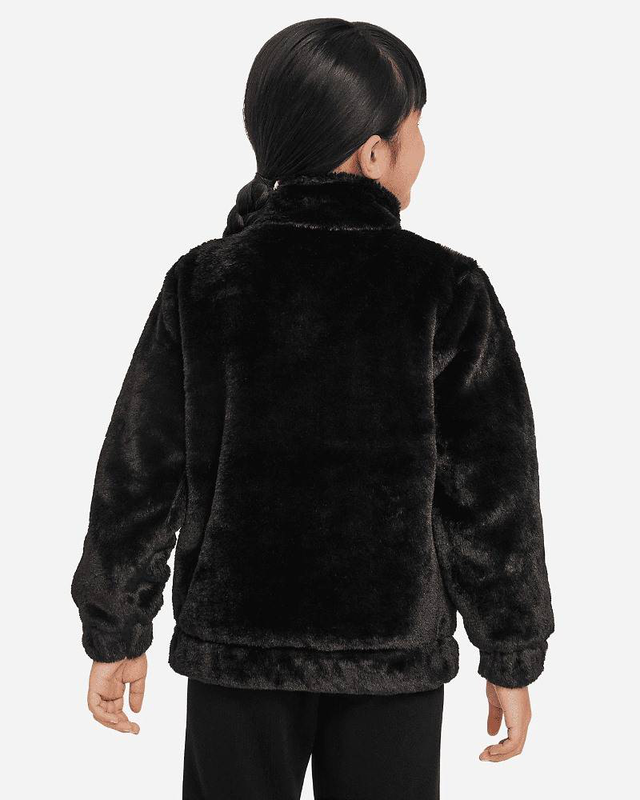Nike big swoosh faux fur girls jacket-null
