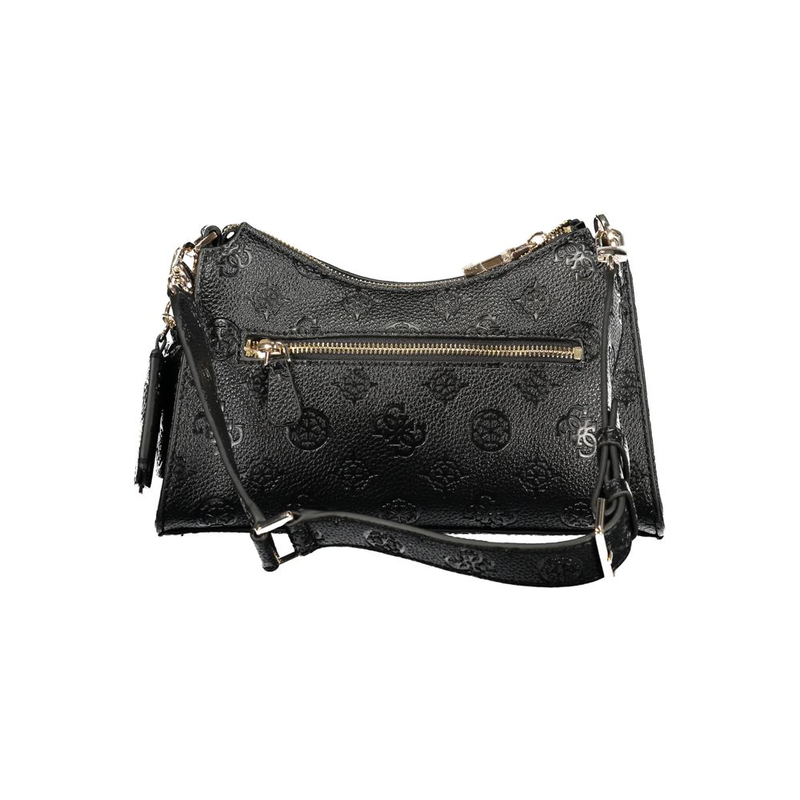Black polyurethane women handbag-null