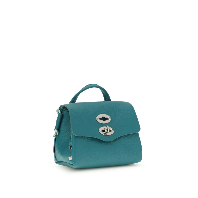 Bicolor calf leather bos taurus shoulder bag-null