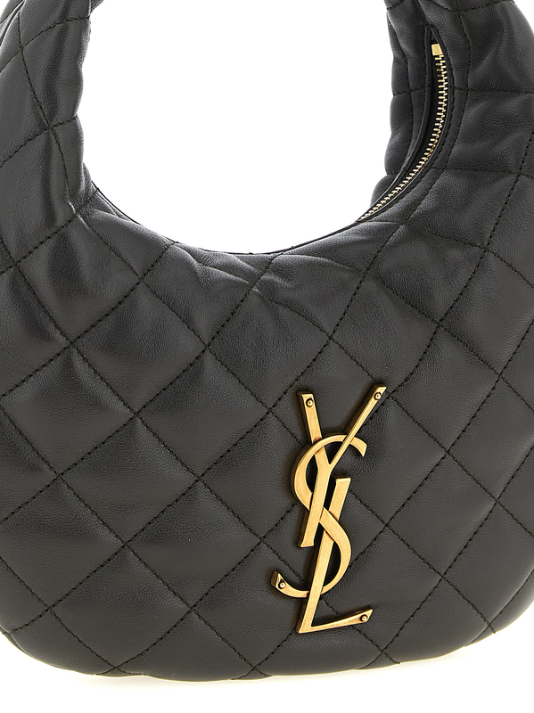 Brown lamb leather handbag-null