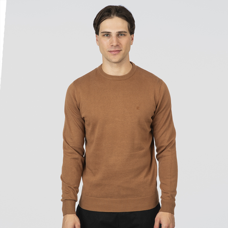 Basic cotton round neck knitwear-null