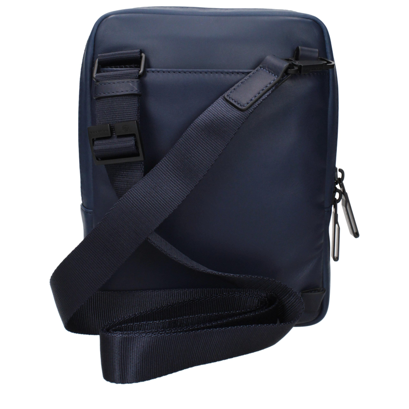 Blue leather crossbody bag-null