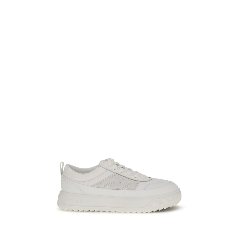 White calf leather bos taurus athletic sneakers-null