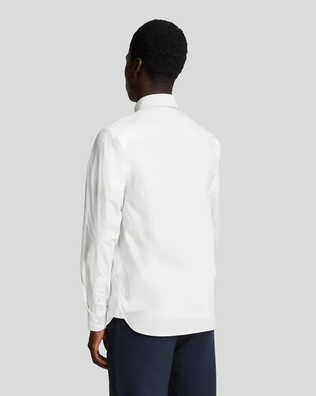 Tonal eagle easy care poplin shirt 626 white-null