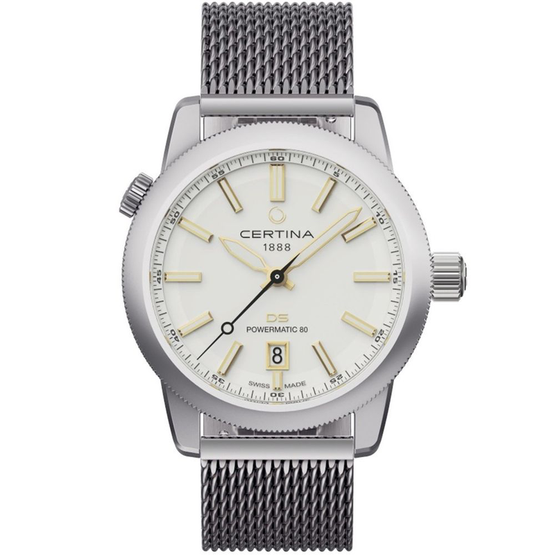 Gray stainless steel dress watch-null