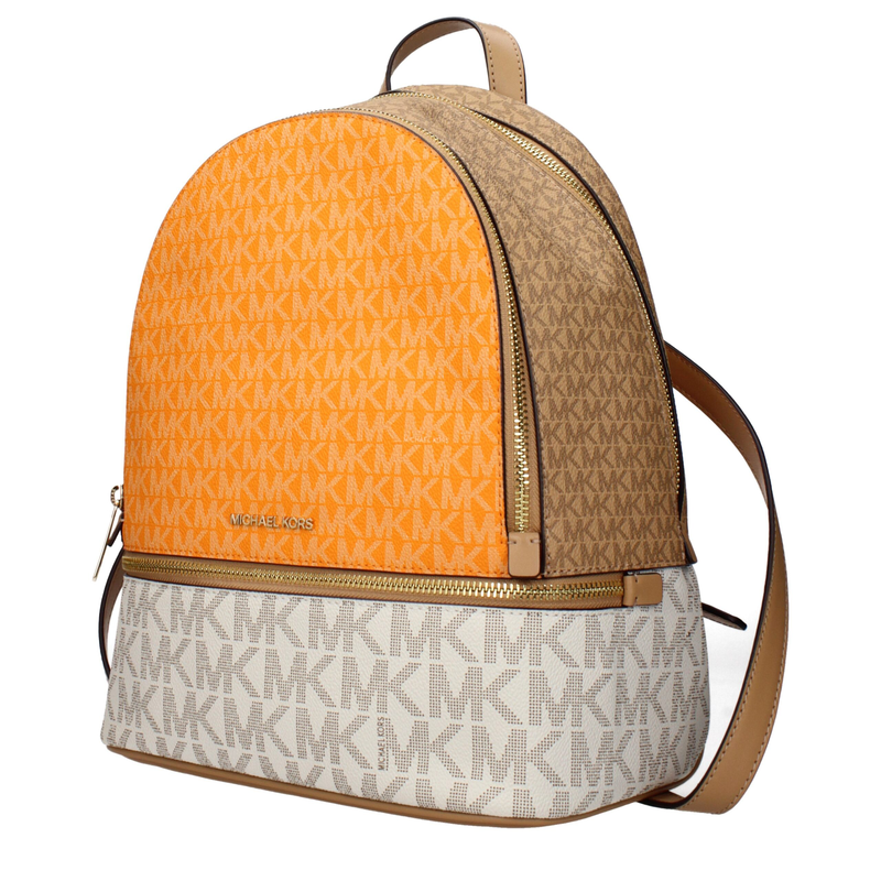 Beige fabric backpack-null