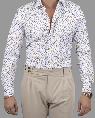 Dezign floral print collar shirt