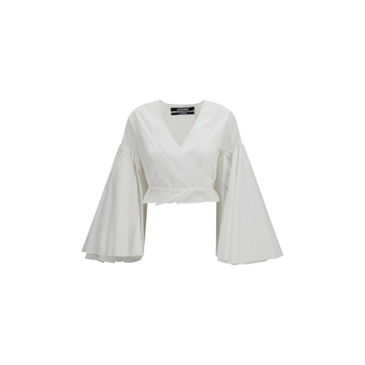 White cotton shirt, White, medium