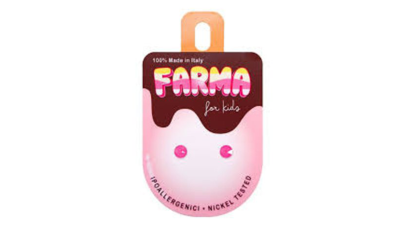 Farma bijoux hipoallergenic kids earrings electric pink-null