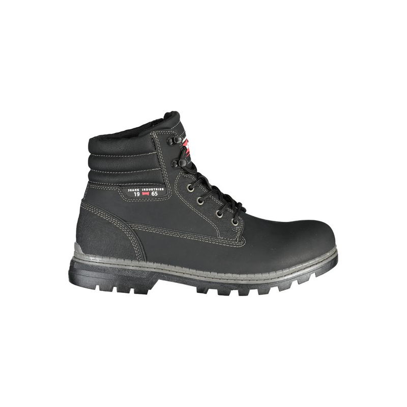 Black polyester men boot-null