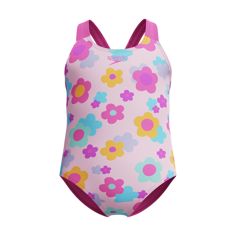 Speedo infant girl's print racerback 1pc-null