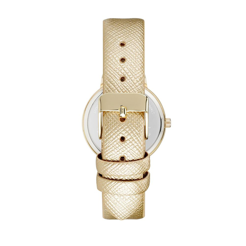 Gold plastic dress watch-null
